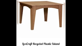 LuxCraft Recycled Plastic Island Dining Table