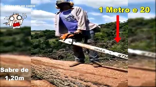 TIRANDO TABUAS COM O MOTOSSERRA STIHL SABRE DE 1,20m