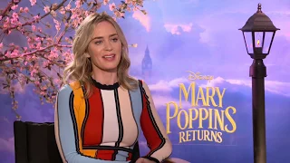 Emily Blunt - great story about Meryl Streep falling + traditions with her dad, kids