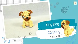 Crochet dog tutorial | Pug dog amigurumi | Crochet pattern | Móc cún pug | Nicrochet