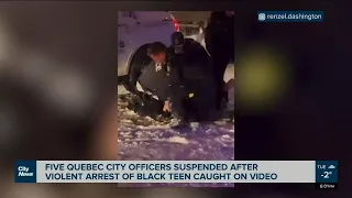Five Quebec City officers suspended after violent arrest of Black teen