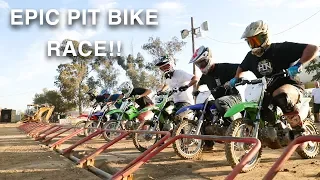 INSANE PIT BIKE RACE!! *VERY SKETCHY*