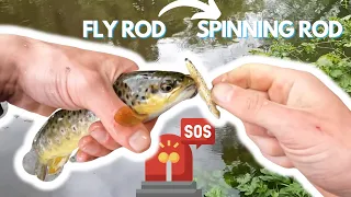 SPINNING ROD Vs FLY ROD :River Trout Fishing Ireland - First Time Fly Fishing