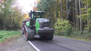 Fendt 943 Vario MT on German road with 40 kph - WAIT FOR IT