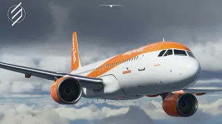 MSFS 2020. A320 NEO Easyjet flight from Gibraltar to Charles De Gaulle. (bumpy landing!)