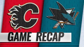 Flames clinch top West seed with 5-3 defeat of Sharks
