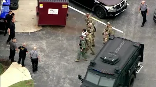 Escaped inmate Danelo Cavalcante arrives at Pennsylvania State Police barracks after capture