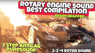 Rotary sound engine BEST compilation RX7 & 787B (2 step, start up, FLYBY, Pure sound) - 2-3-4 rotor