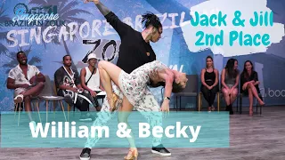 William Teixeira & Becky Crystal - Zouk Jack & Jill 2nd Place - Singapore Brazilian Zouk Festival 20