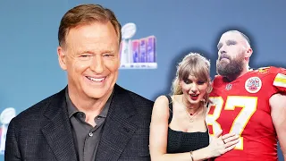 Goodell on why Taylor Swift and Travis Kelce are great for the NFL, and first Las Vegas Super Bowl