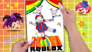 🤡 Paper Diy 🤡 Roblox Digital Circus Pregnant Compilation 🤡Gaming Book +Pomni Squishy -Blind bag asmr