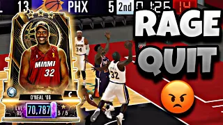 SHAQ IS TOO GOOD! FORCES OPPONENT TO RAGE QUIT! NBA 2K MOBILE SEASON 4!