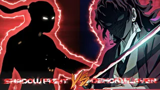 demon slayer vs shadow fight #shorts #short #edit #anime #demonslayer #gaming #trending #viral #fyp