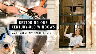 First DIY PROJECT for our NEW HOME // Restoring Century-Old Windows | XO, MaCenna
