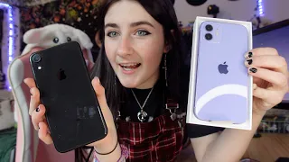 Unboxing a NEW Purple iPhone 12 ♡ *aesthetic edition*