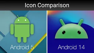 Android 5 vs Android 14: Icon Comparison