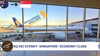Singapore Airlines Flight SQ 242 Sydney- Singapore- Economy Class