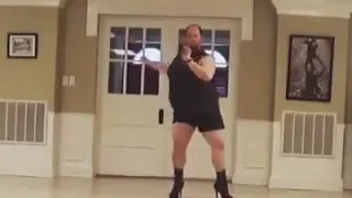 Serious high heel high fat dance moves in awe