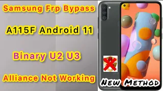Samsung A115f U2 U3 Frp Bypass Android 11 |Samsung A11 FRP Unlock/Google Bypass(No Alliance X Shild)