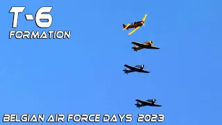 4Kᵁᴴᴰ  T-6 Formation X4   Belgian Air Force Days  2023