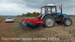 Дисковая борона Дукат 4 с трактором Беларус 1221
