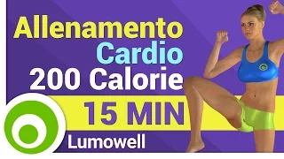 Cardio Workout di 15 Minuti - 200 Calorie Bruciate
