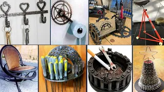 Diy bicycle old parts art ideas | how to make up cycling  ideas with old bicycle parts