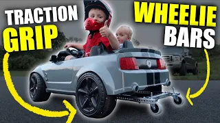 Power Wheels gets MODDED with Rubber Tires and Wheelie bars