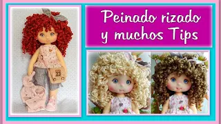 PELO RIZADO DE LANA SIN CALVAS y muchos TIPS muñecas video - 598