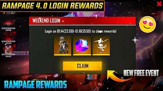 Rampage Free Rewards Event In Free Fire | Free New Bundle And Emote