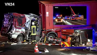 VN24 - Transporter crashes into truck - dramatic accident on A1 Freeway
