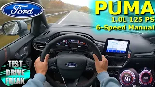 2021 Ford Puma 1.0 EcoBoost Hybrid ST-Line 6-Speed Manual 125 PS TOP SPEED AUTOBAHN DRIVE POV