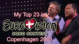 Eurovision 2001 - My Top 23 [with comments]