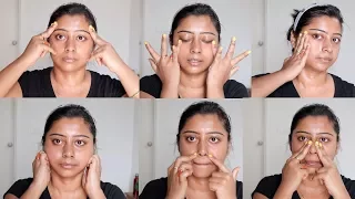 Antiaging Face Massage Techniques To Reduce Forehead wrinkles,Double Chin and Sagging Cheeks