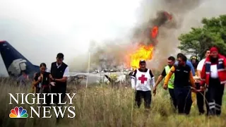 Passenger Video Captures Moment Aeroméxico Plane Crashed | NBC Nightly News
