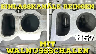 BMW N57 N47 B47 B57 Einlasskanäle reinigen | Walnussschalen strahlen | Walnut Blasting | BMW X5 5.0d