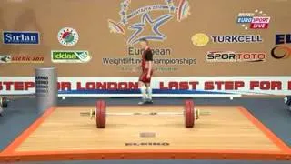 2012 European Weightlifting 56 Kg Clean and Jerk.avi