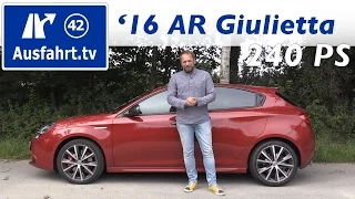 2016 Alfa Romeo Giulietta 1.8 TBi Veloce - Fahrbericht der Probefahrt, Test, Review Ausfahrt.tv