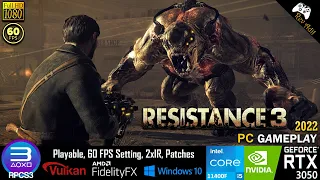 Resistance 3 PC Gameplay | RPCS3 | Full Playable | PS3 Emulator | 1080p60FPS | 2022 Latest