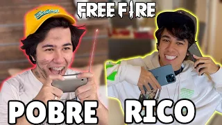 RICO VS POBRE FREE FIRE 2021! (passamos dos limites)