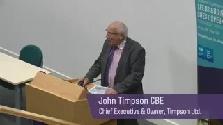 FBL guest lecture - Upside Down Management - John Timpson