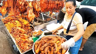 Grilled Duck, Chicken, Pork, Braised Pork Intestines & More - Cambodian Street Food