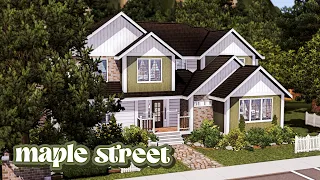 stealing kiwisimming's content and rebuilding "maple street" | the sims 3 speed build (+ cc links)