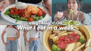 49kg-44kg Journey | What I eat in a week to LOSE WEIGHT *Healthy food idea*