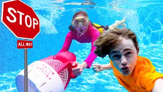 Ellie and Jimmy Dive into the Ultimate Swimming Pool Challenge!