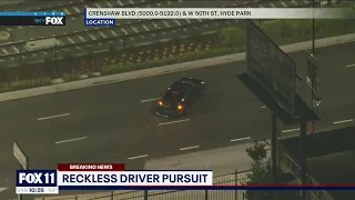 Man driving in circles at LA intersections