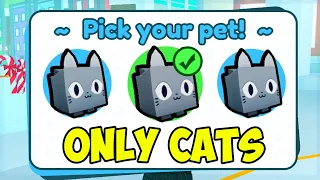 I Beat Roblox Pet Simulator X Using ONLY CATS