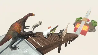 The Deadly Staircase Challenge - Animal Revolt Battle Simulator