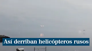 Así es como Ucrania derriba unos helicópteros rusos en Dnipro: "¡Sí, sí. Perros!"