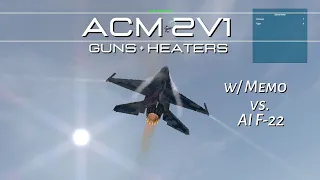 ACM 2v1 Guns & Heaters - with Memo vs. AI F-22